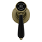 Trafalgar Lever Mono Basin Mixer Tap with Pop-Up Waste - Antique Brass with Black Levers