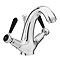 Trafalgar Lever Mono Basin Mixer Tap with Pop-Up Waste Chrome & Black