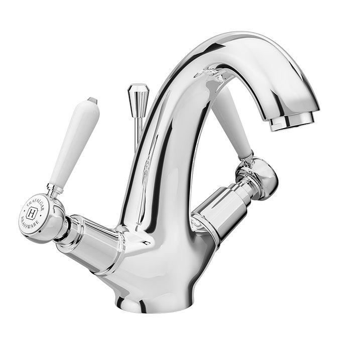 Trafalgar Lever Mono Basin Mixer Tap with Pop-Up Waste - Chrome