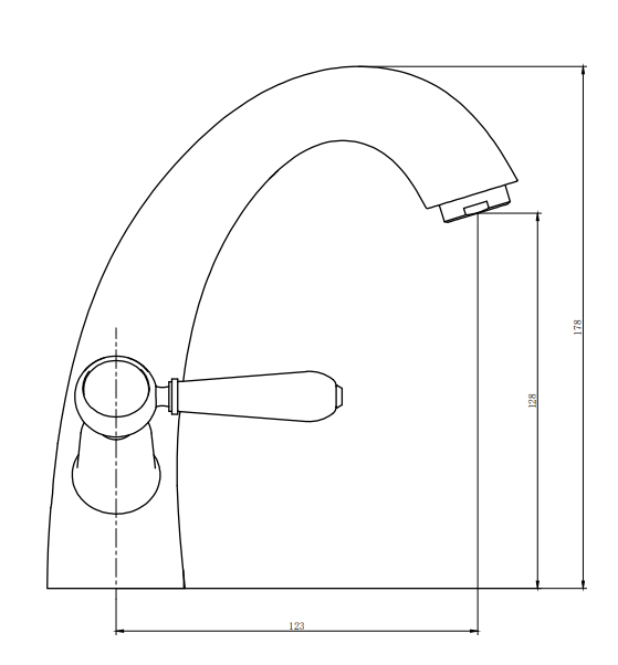 Trafalgar Lever Mono Basin Mixer Tap with Pop-Up Waste - Matt Black with Black Levers
