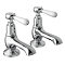 Trafalgar Lever Pillar Basin Taps (Pair) Chrome