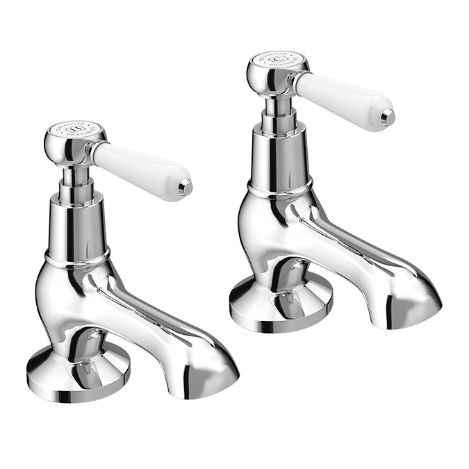 Trafalgar Lever Pillar Basin Taps (Pair) Chrome