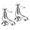 Trafalgar Lever Pillar Basin Taps (Pair) Chrome