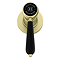 Trafalgar Lever Pillar Bath Taps (Pair) Brushed Brass with Black Levers