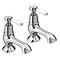 Trafalgar Lever Pillar Bath Taps (Pair) Chrome