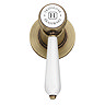 Trafalgar Lever Wall Mounted Bath Spout and Stop Taps - Antique Brass