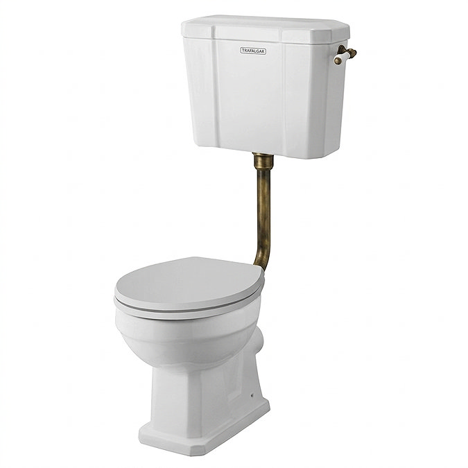 Trafalgar Low Level Toilet - Antique Brass (Excludes Seat)