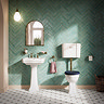 Trafalgar Low Level Toilet with Soft Close Seat - Antique Brass - Traditional Ceramic WC
