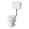 Trafalgar Low Level Toilet with Soft Close Seat - Antique Brass - Traditional Ceramic WC