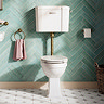 Trafalgar Low Level Toilet with Soft Close Seat - Antique Brass - Traditional Ceramic WC