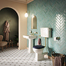 Trafalgar Low Level Toilet with Soft Close Seat - Brushed Brass - Traditional Ceramic WC