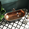 Trafalgar Matt Black 1700 x 710mm Double Ended Slipper Roll Top Bath Tub (Copper Inside)