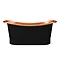 Trafalgar Matt Black 1700 x 710mm Double Ended Slipper Roll Top Bath Tub (Copper Inside)  Standard L