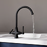 Bower Trafalgar Dual Lever Kitchen Mixer Tap - Matt Black