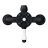 Trafalgar Matt Black Traditional Dual Exposed Thermostatic Valve with Rigid Riser Kit