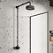 Trafalgar Matt Black Traditional Dual Exposed Thermostatic Valve with Rigid Riser Kit