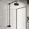 Trafalgar Matt Black Traditional Dual Exposed Thermostatic Valve with Rigid Riser Kit