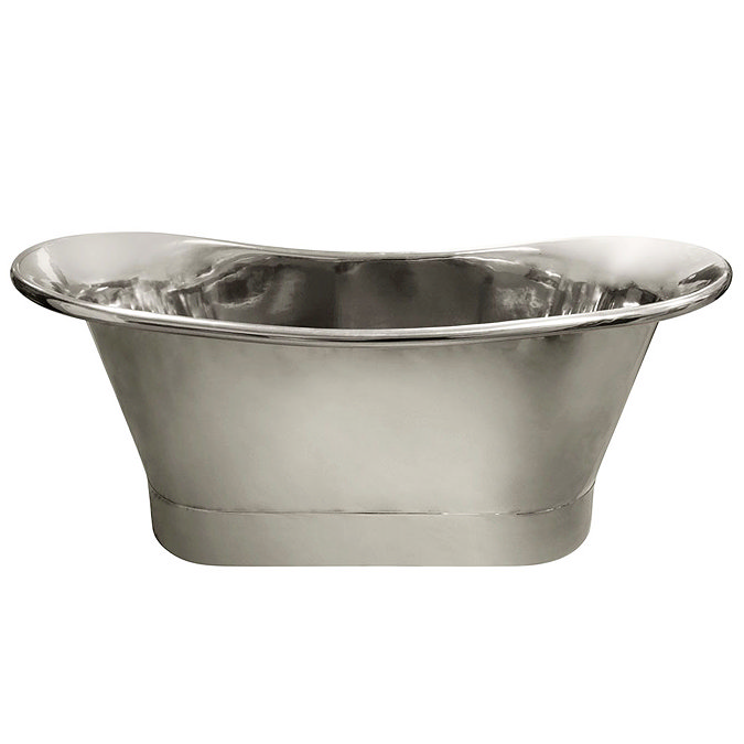 Trafalgar Nickel 1500 x 710mm Double Ended Slipper Roll Top Bath Tub  Profile Large Image