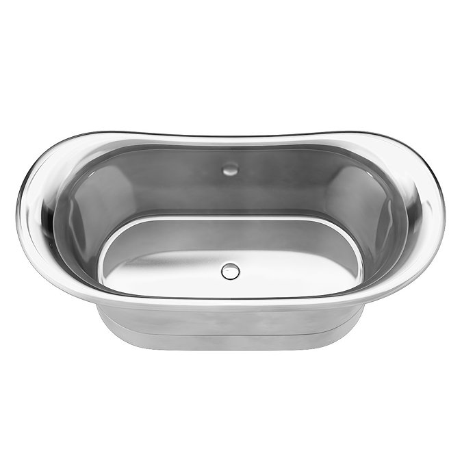 Trafalgar Nickel 1500 x 710mm Double Ended Slipper Roll Top Bath Tub