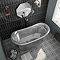 Trafalgar Nickel 1500 x 710mm Double Ended Slipper Roll Top Bath Tub