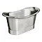 Trafalgar Nickel 1500 x 710mm Double Ended Slipper Roll Top Bath Tub  Feature Large Image