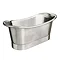 Trafalgar Nickel 1700 x 710mm Double Ended Slipper Roll Top Bath Tub  Feature Large Image