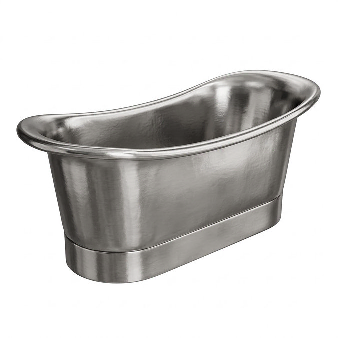 Trafalgar Nickel 1700 x 710mm Double Ended Slipper Roll Top Bath Tub