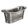 Trafalgar Nickel 1700 x 710mm Double Ended Slipper Roll Top Bath Tub