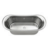 Trafalgar Nickel 1700 x 710mm Double Ended Slipper Roll Top Bath Tub