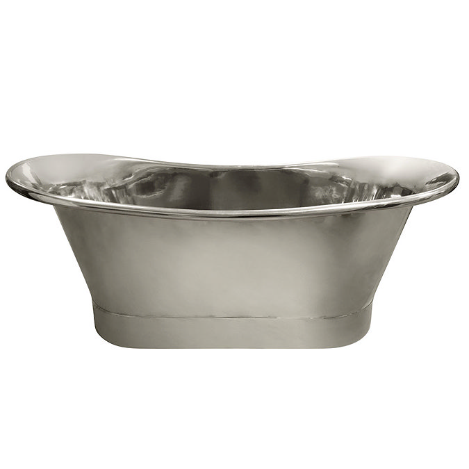 Trafalgar Nickel 1700 x 710mm Double Ended Slipper Roll Top Bath Tub  Profile Large Image