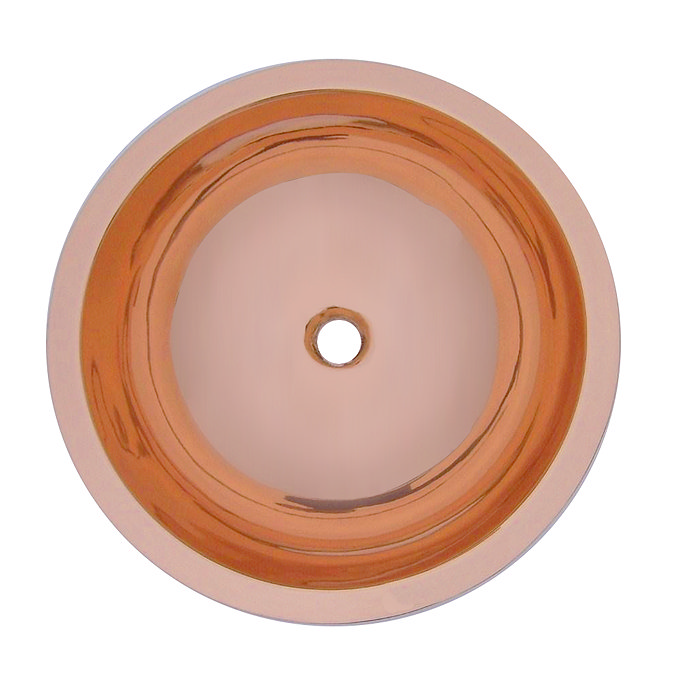 Trafalgar Polished Copper 432mm Round Counter Top Basin  Profile Large Image