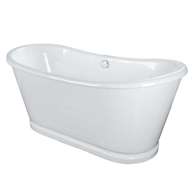 Trafalgar Roll Top Cast Iron Bateau Bath - 1800 x 800mm