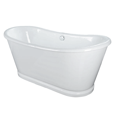 Trafalgar Roll Top Cast Iron Bateau Bath - 1800 x 800mm