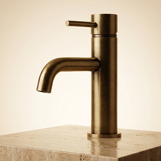Trafalgar Round Antique Brass Tap Package (Bath + Basin Tap)