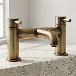 Trafalgar Round Bath Filler Tap - Antique Brass