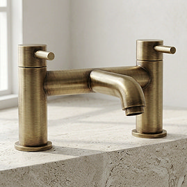 Trafalgar Round Bath Filler Tap - Antique Brass