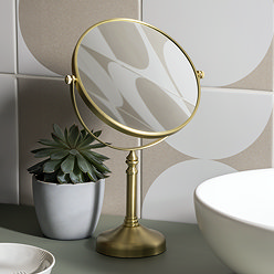 Trafalgar Round Cosmetic Mirror - Brushed Brass