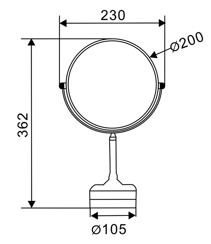 Trafalgar Round Cosmetics Mirror - Chrome