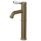 Trafalgar Single Lever Tall Basin Tap - Antique Brass