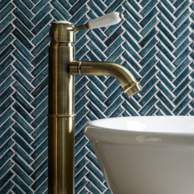 Trafalgar Single Lever Tall Basin Tap - Antique Brass