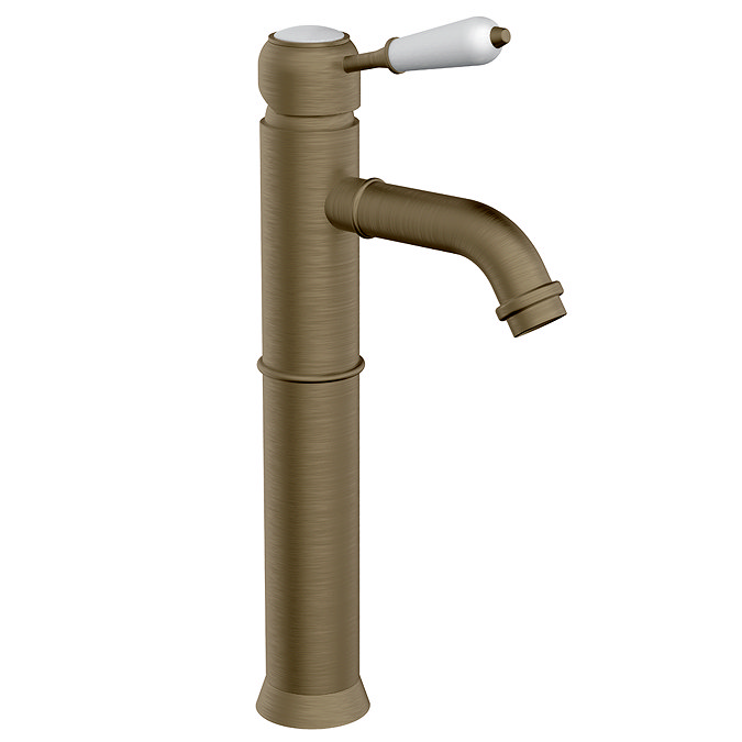 Trafalgar Single Lever Tall Basin Tap - Antique Brass