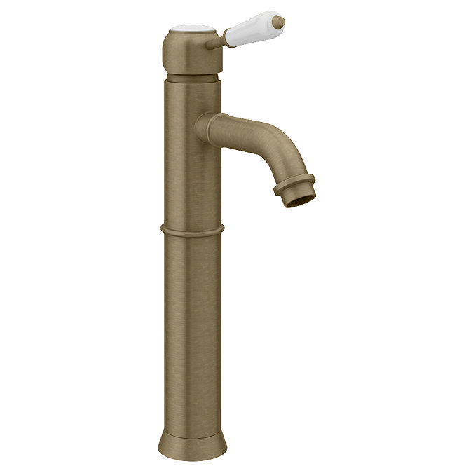 Trafalgar Single Lever Tall Basin Tap - Antique Brass