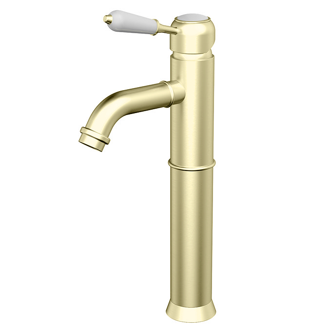 Trafalgar Single Lever Tall Basin Tap - Brushed Brass