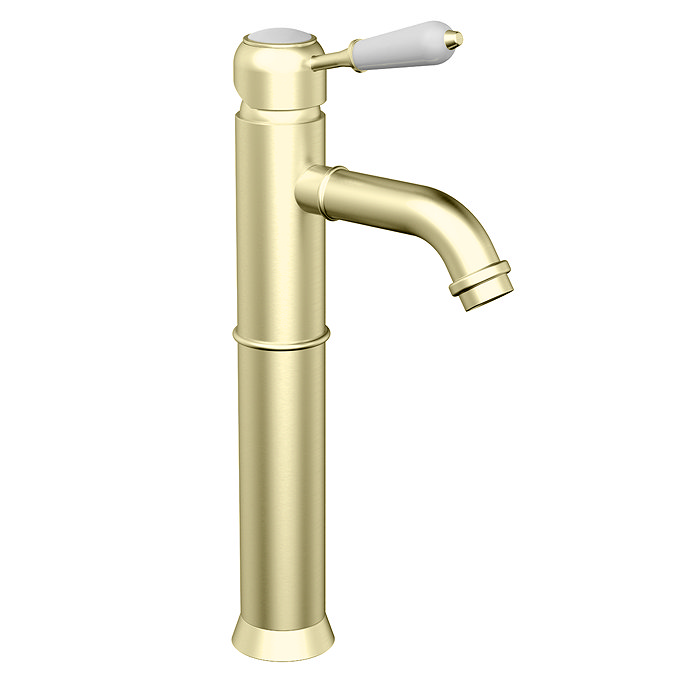 Trafalgar Single Lever Tall Basin Tap - Brushed Brass