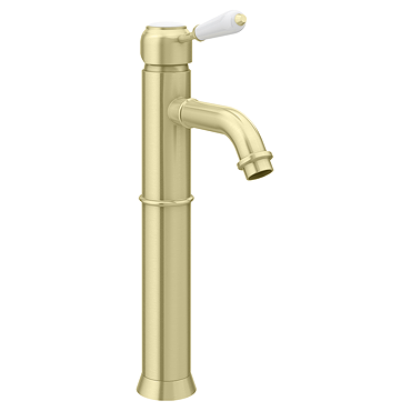 Trafalgar Single Lever Tall Basin Tap - Brushed Brass