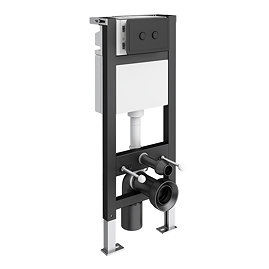 Trafalgar Toilet Frame & Dual Flush Cistern – Matt Black Plate