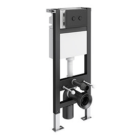 Trafalgar Toilet Frame & Dual Flush Cistern – Matt Black Plate