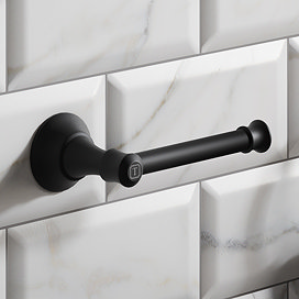 Trafalgar Toilet Roll Holder - Matt Black