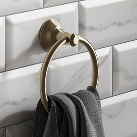 Trafalgar Towel Ring - Antique Brass