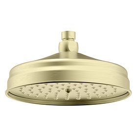 Trafalgar Traditional 200mm Round Shower Head Brushed Brass